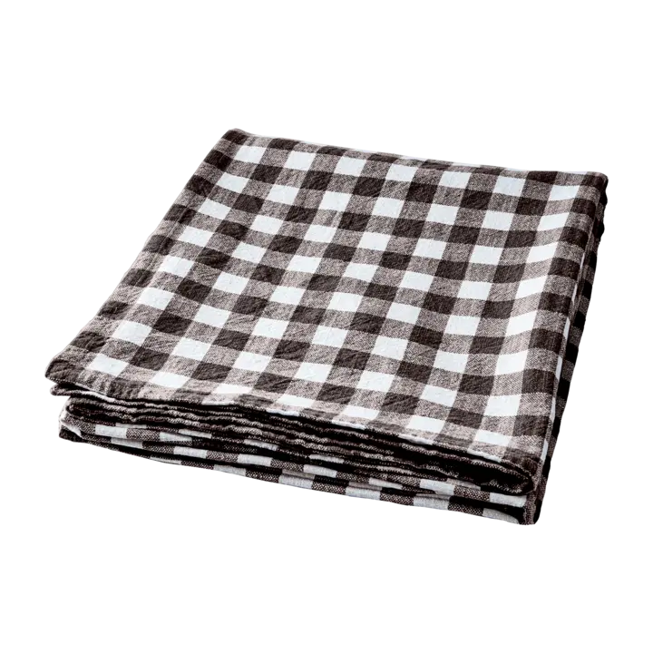 Pöytäliina 150*250, ruskearuudullinen