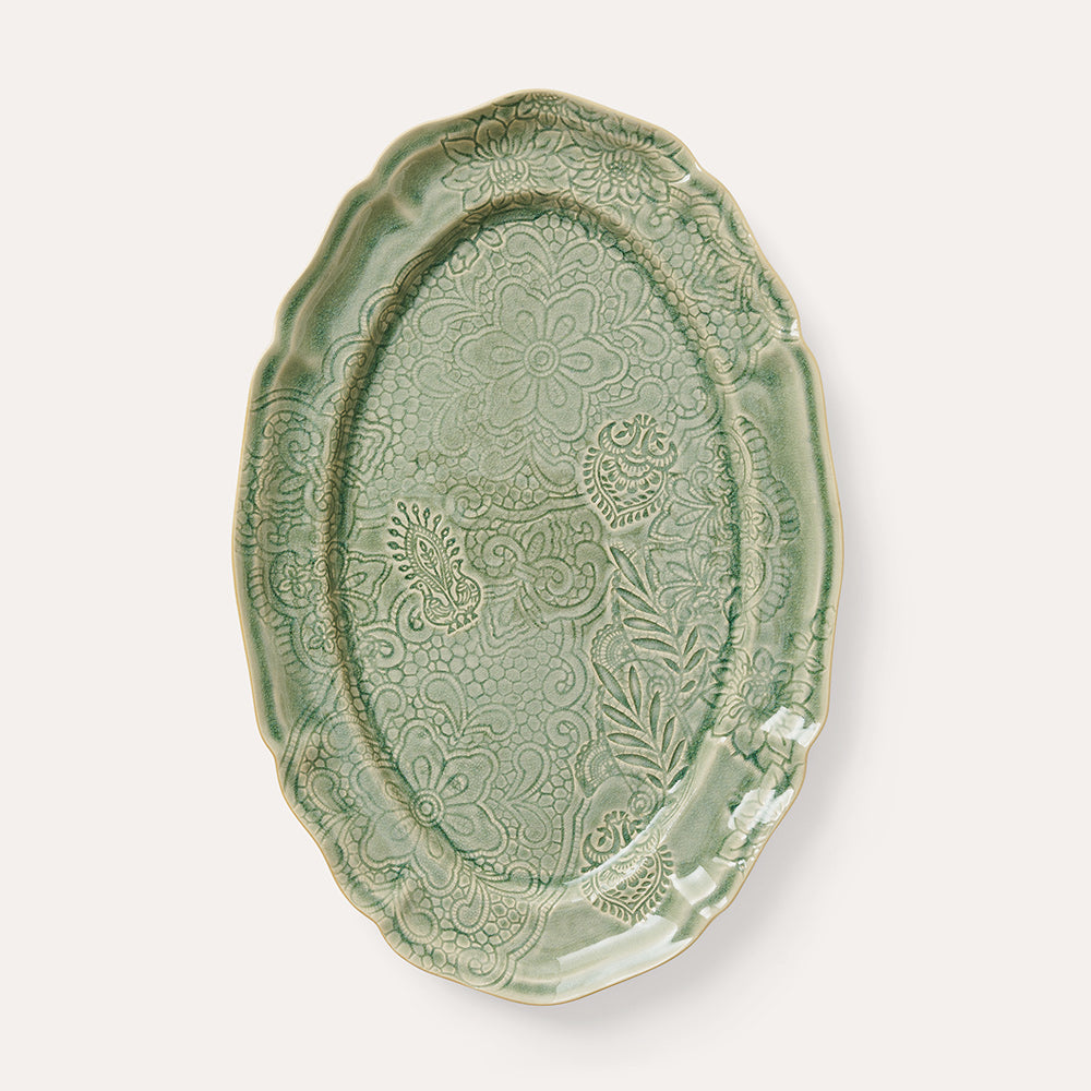 Tarjoilulautanen ovaali, Antique