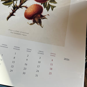 Seinäkalenteri 2026, Botanical
