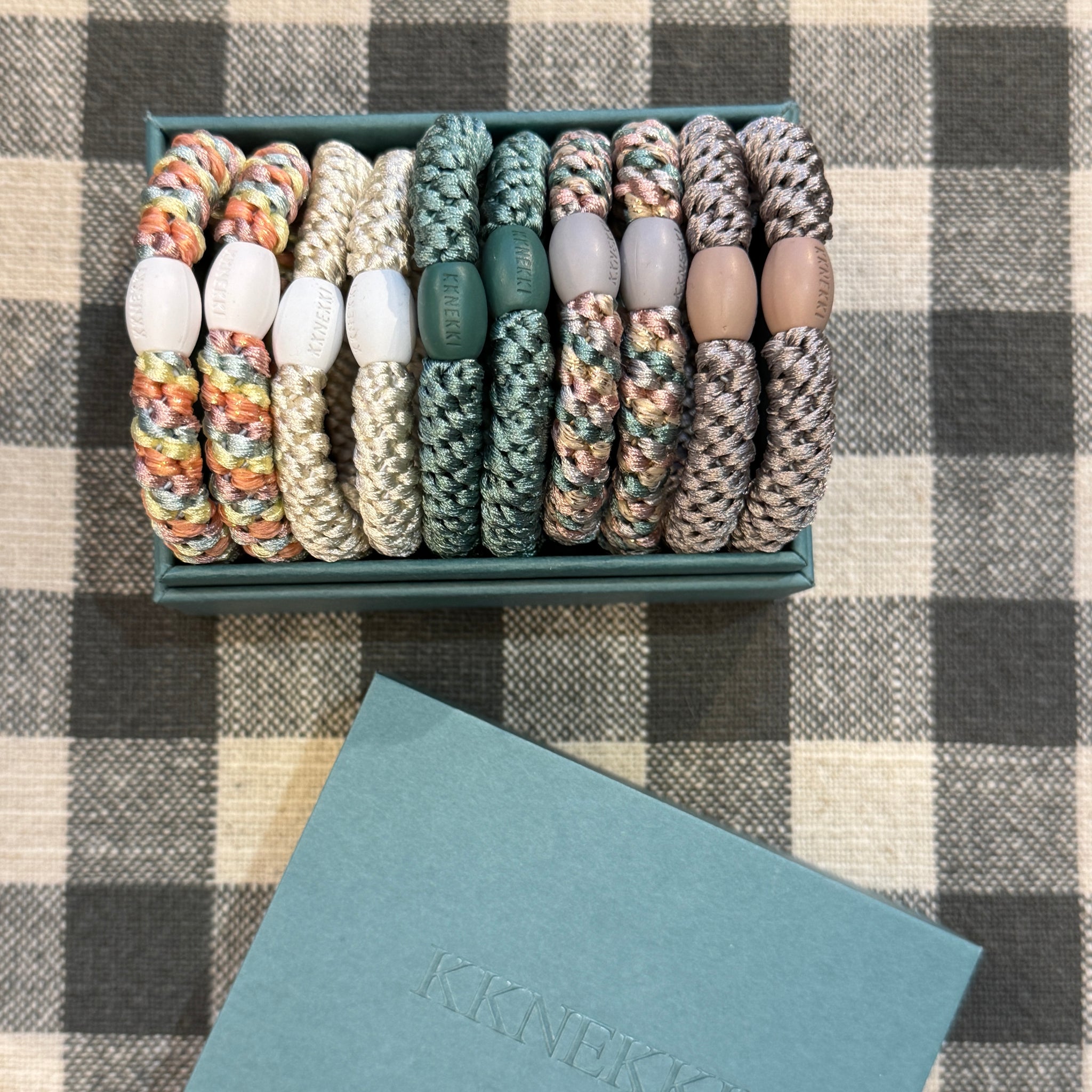 Kknekki-hiuslenkki lahjapakkaus,Smooth green