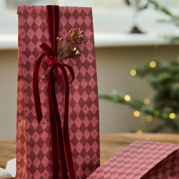 Lahjapussi harlekiiniruudut, kaksi kokoa
