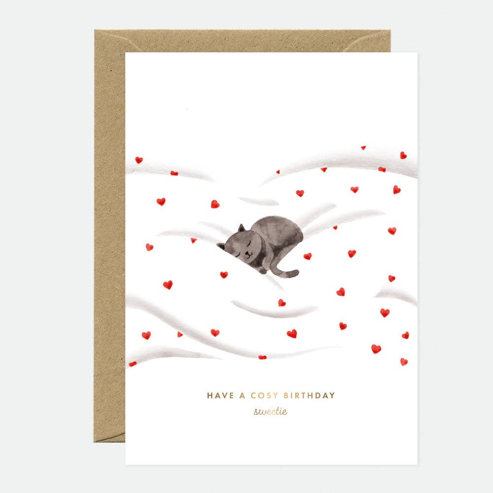 Kortti kuorella, Cosy Cat - Birthday
