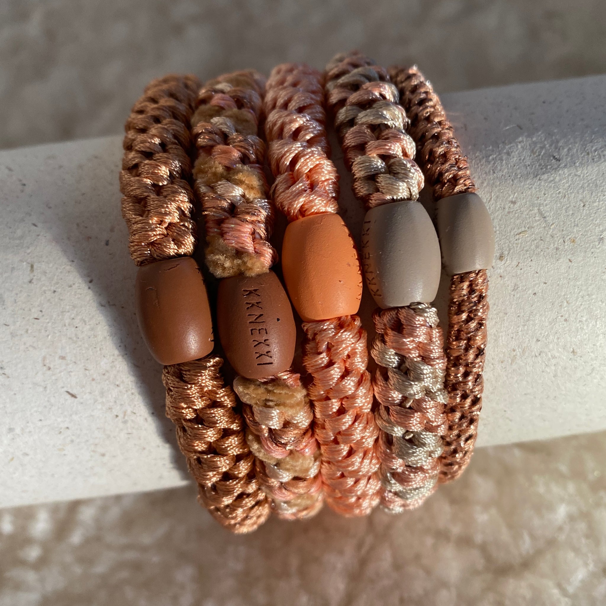 KKNEKK-hiuslenkki 5kpl, peach