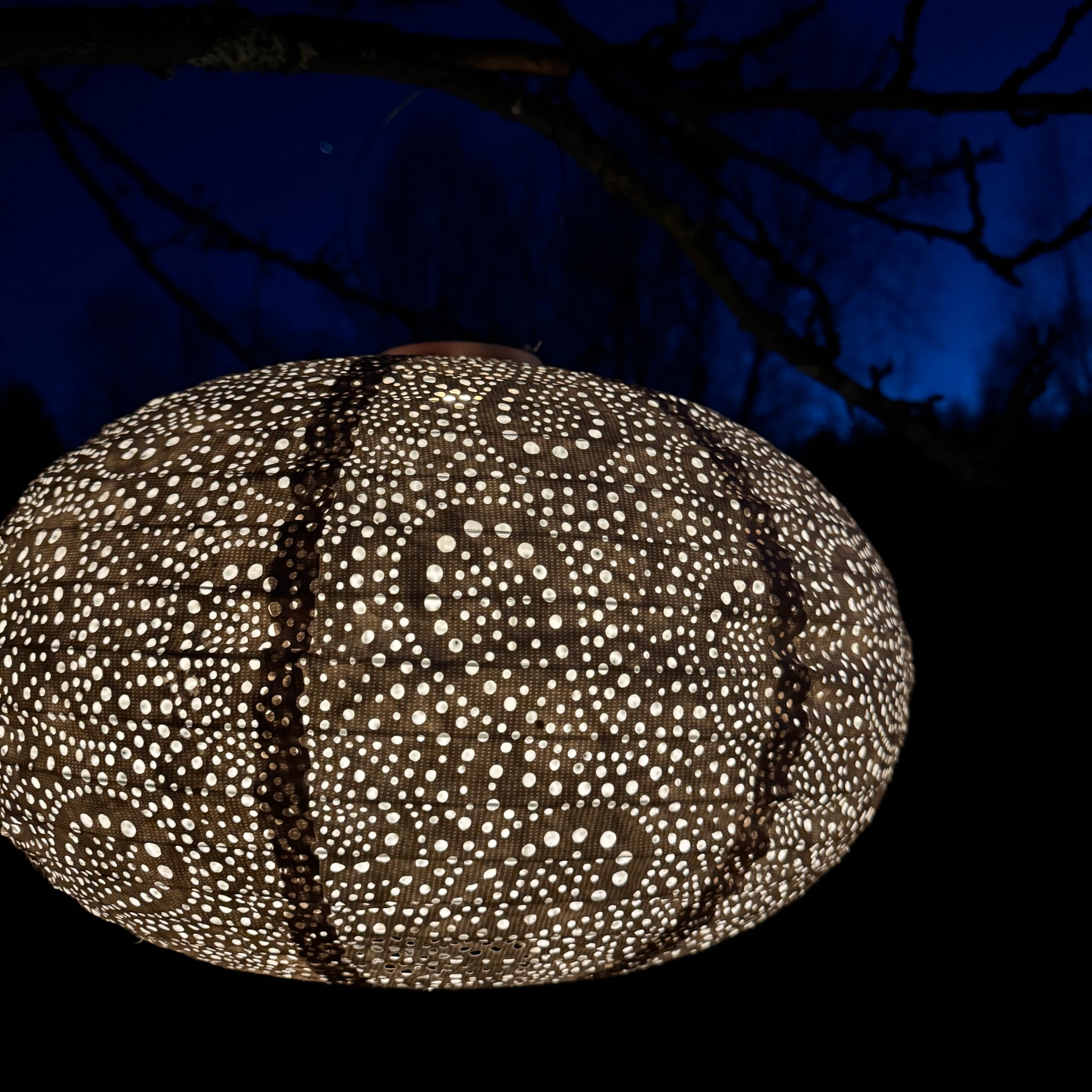 Aurinkokennolyhty Paisley Oval, vaalea roosa