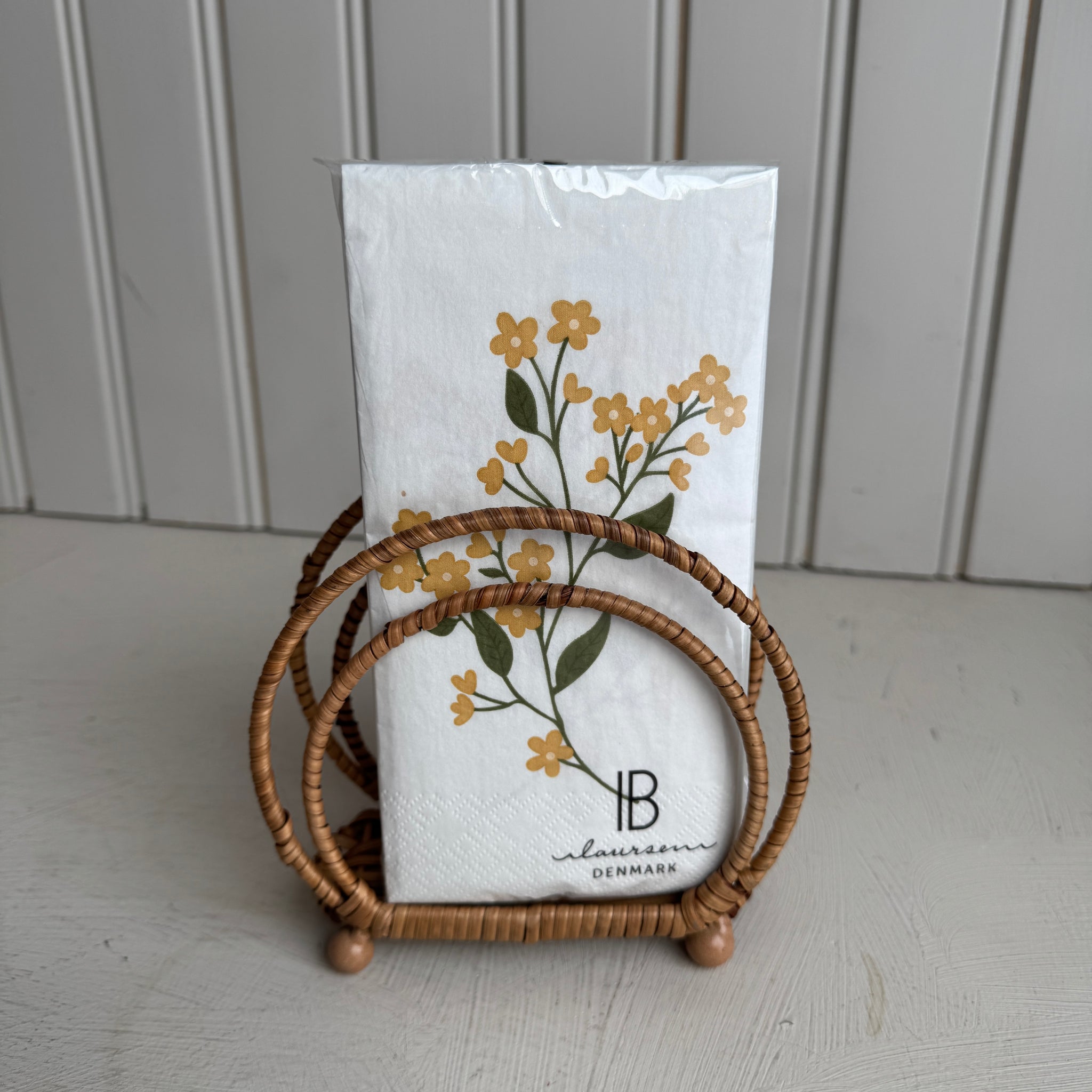 Paperiservetit, keltaiset kukat