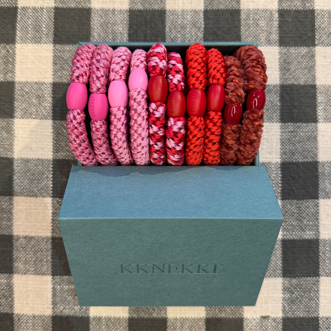 Kknekki-hiuslenkki lahjapakkaus,Happy red