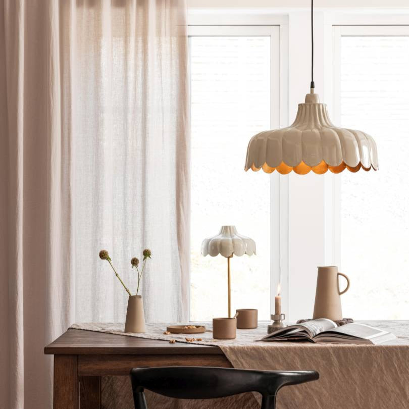 Kattovalaisin kukka, beige/kulta