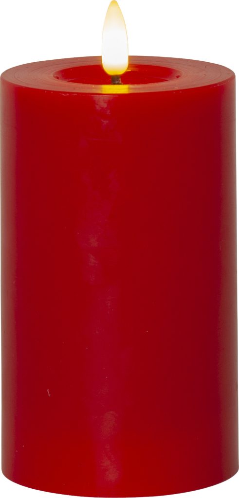 Led-kynttilä punainen, kolme kokoa