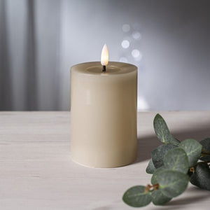 Led-kynttilä beige, kolme kokoa