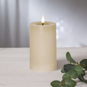 Led-kynttilä beige, kolme kokoa