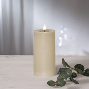 Led-kynttilä beige, kolme kokoa