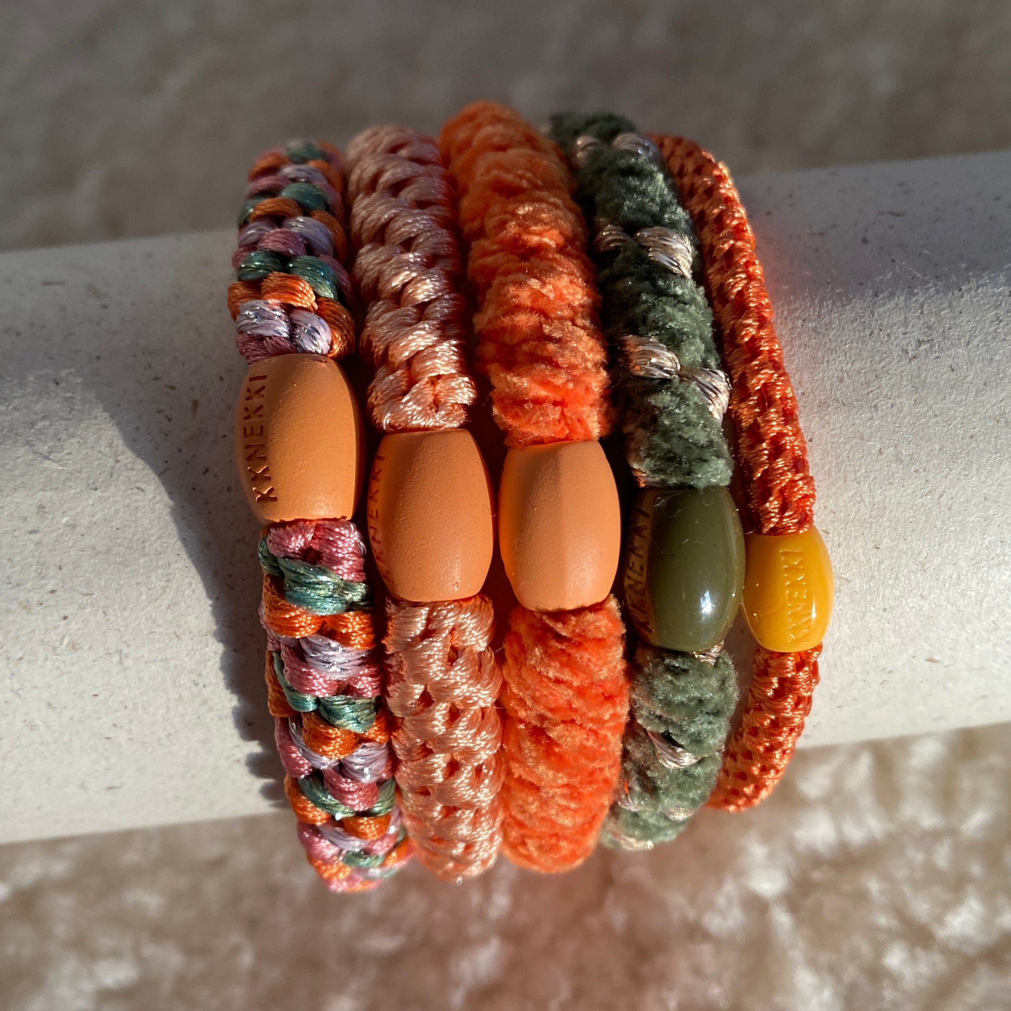 KKNEKKI-hiuslenkki 5kpl, orange