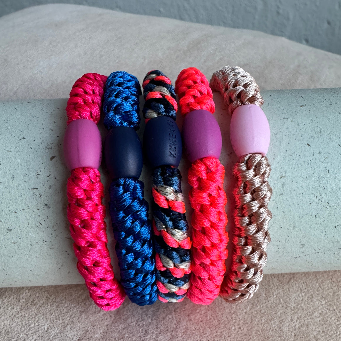 KKNEKKI-hiuslenkki 5 kpl, sporty pink