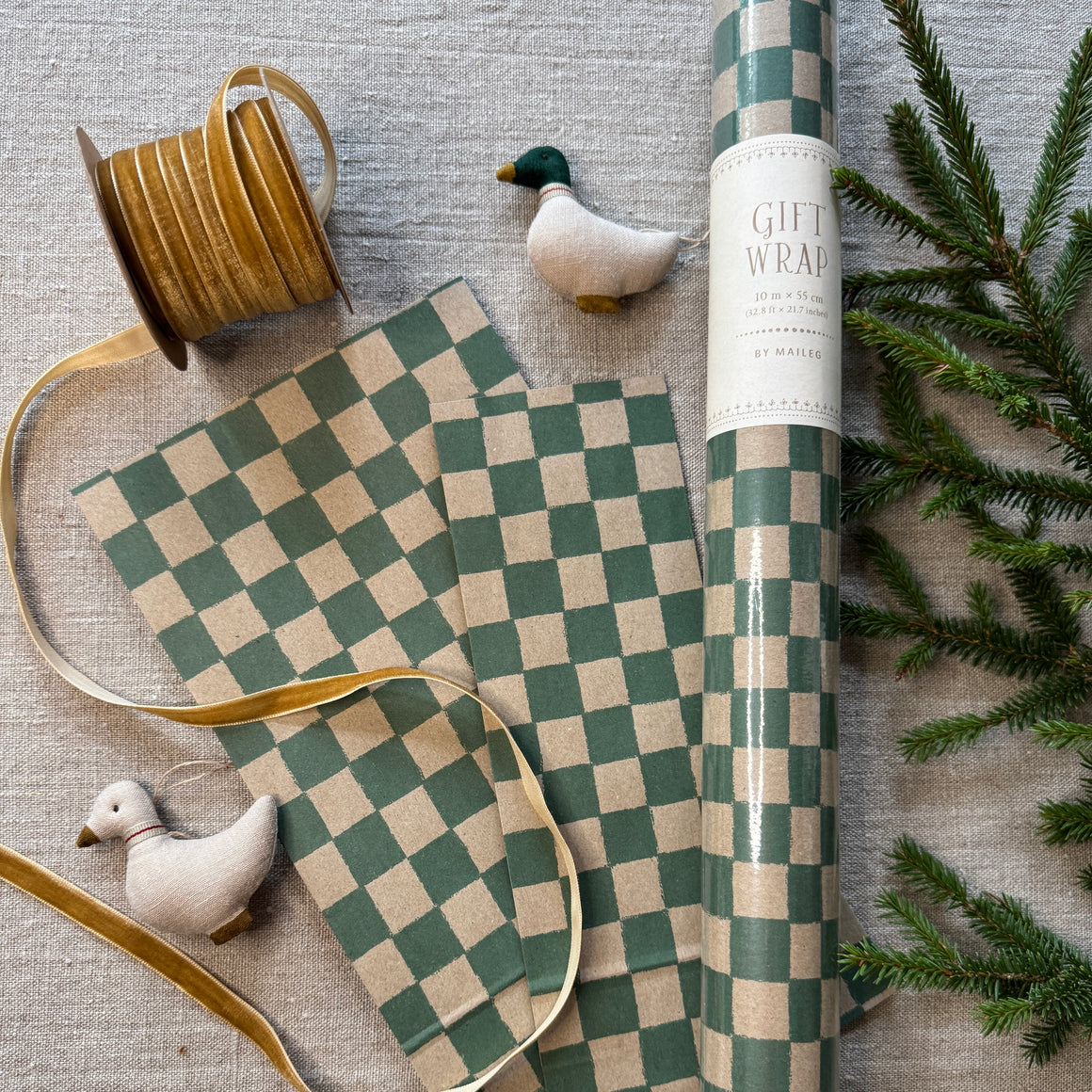 Lahjapaperi ruudut 10m, Maileg