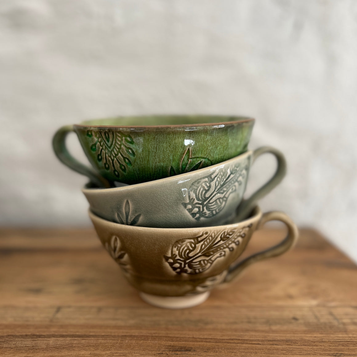 Tee-/kahvikuppi, Seaweed vihreä