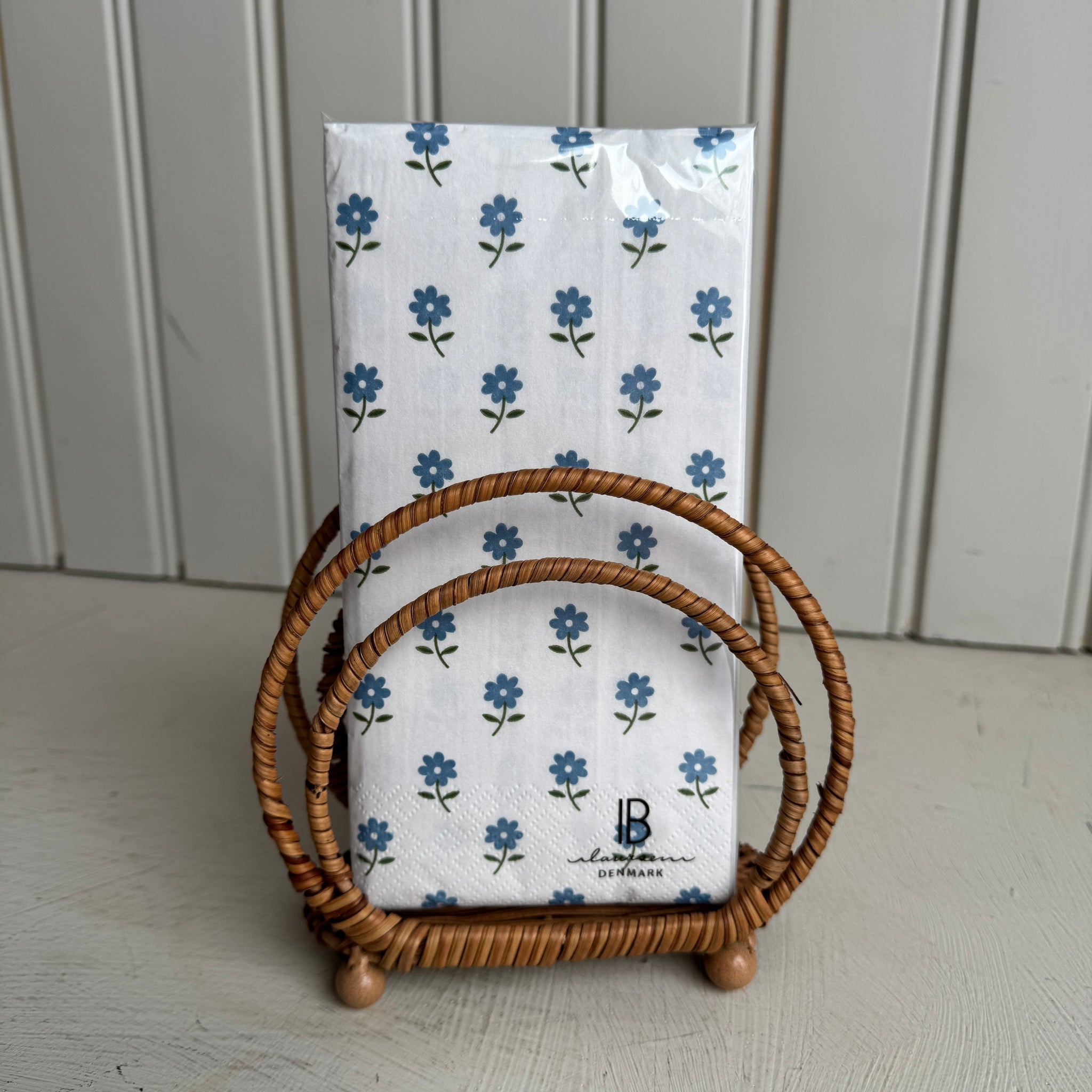 Paperiservetit, siniset kukat