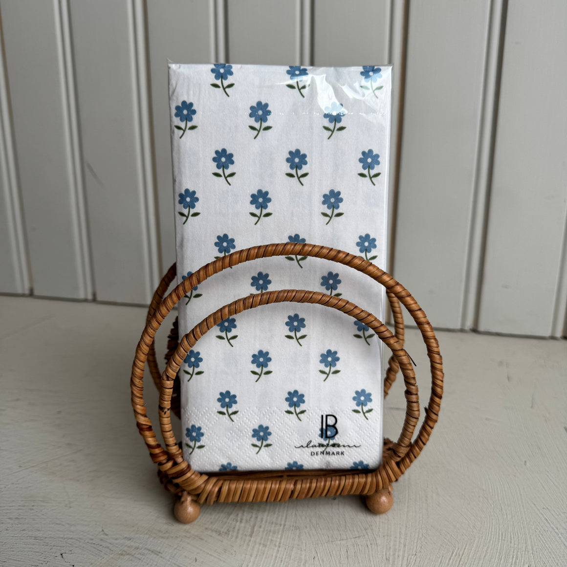 Paperiservetit, siniset kukat