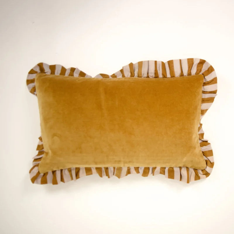 Samettityyny 30*50, okrankeltainen