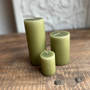 Kynttilä 4*6 cm, oliivinvihreä