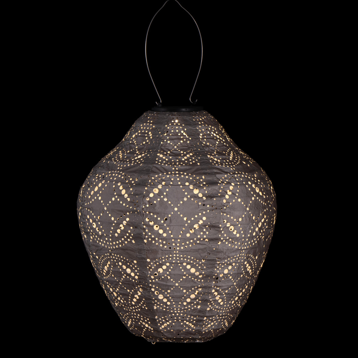 Aurinkokennolyhty Mandela Jar 30 cm, taupe