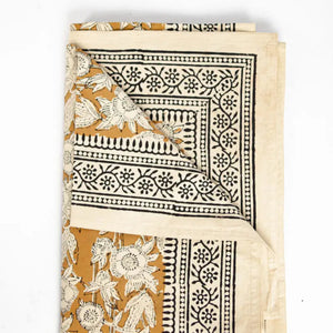 Pöytäliina 150*300, Fleur sinapinkeltainen