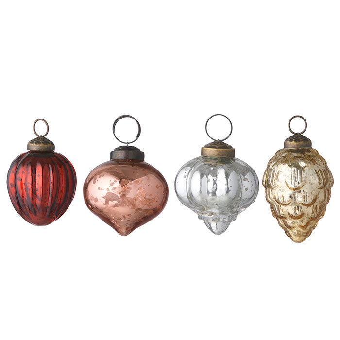 Joulukoristeet 4 kpl, Carnelian