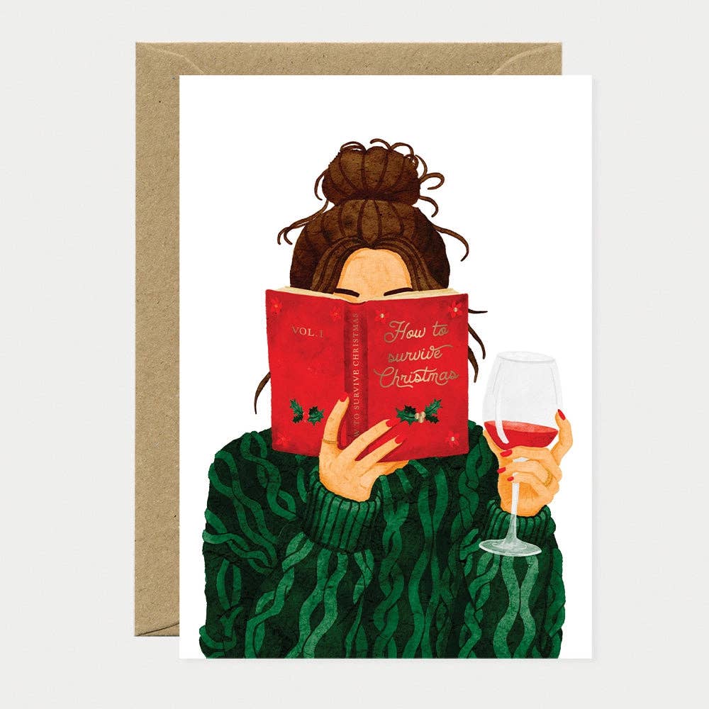 How to survive xmas - Greeting card - Gold foil
