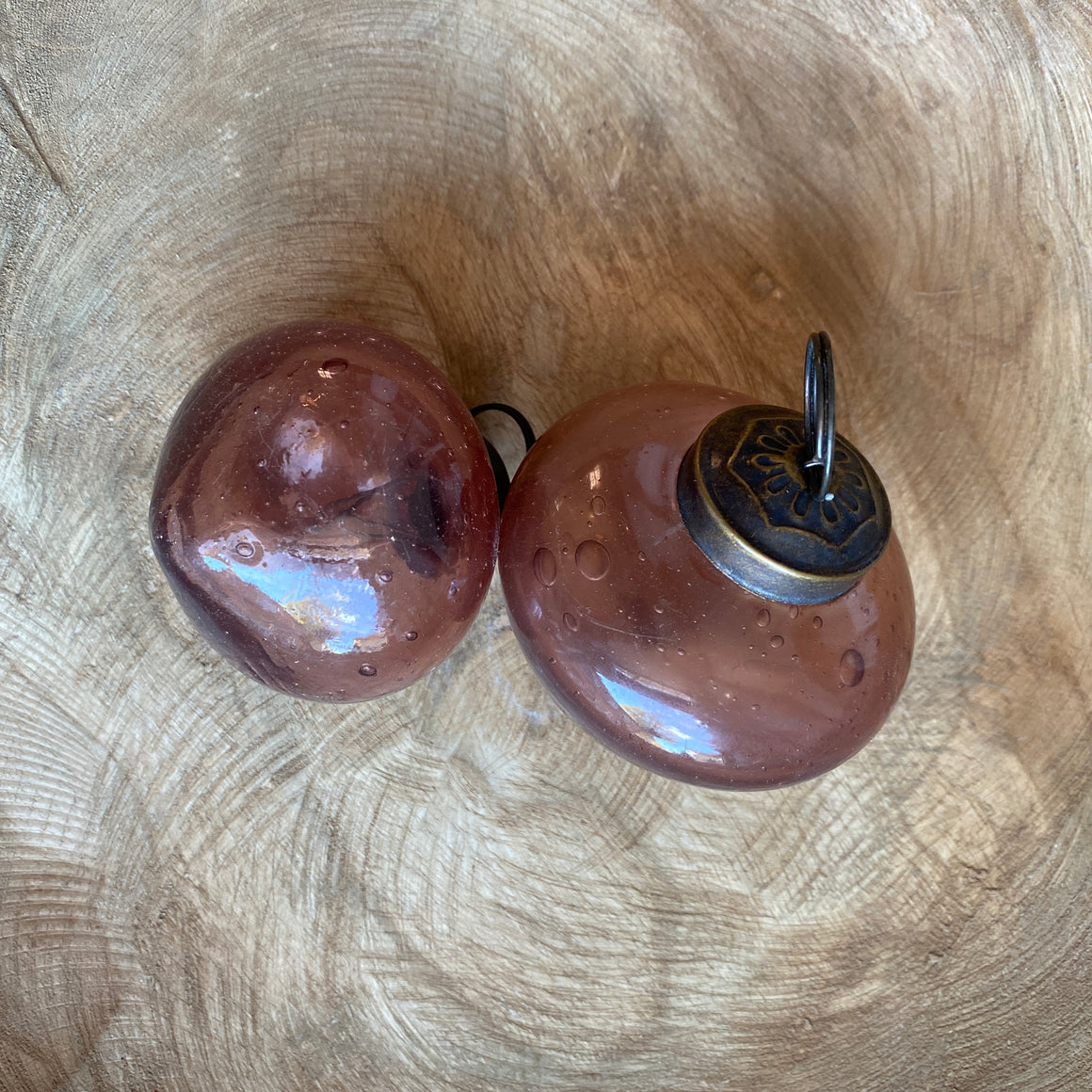 Joulupallo Faded rose, kaksi kokoa